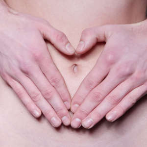 Valentine's Day Woman's Belly